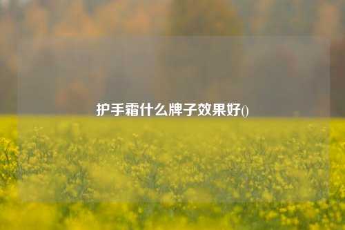護手霜什么牌子效果好()